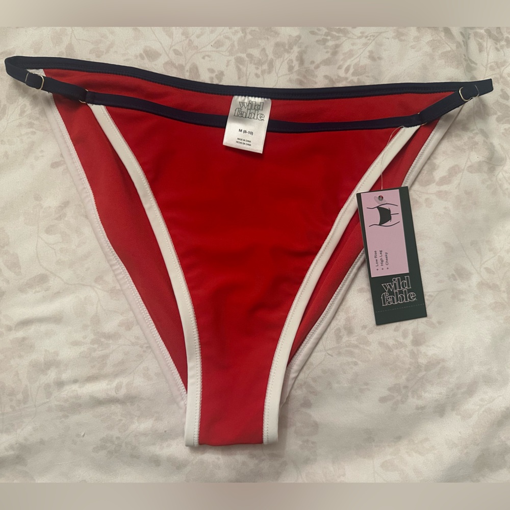 Brand new Target Red and White Bikini Bottom